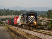 BCOL 3903 is seen southbound on its way back to Thornton Yard with cars it has lifted from CNs Main Yard in Downtown Vancouver. In 2012, only a few years after this image was taken all 11 of these B39-8s were retired by CN. 