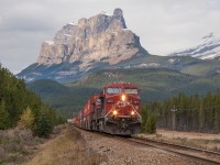 It is said that Nicholas Morant championed displaying Canada through his lens to promote the landscape. One such demographic was the Canadian Rockies. Johnston Creek, with the ever dominate Castle Mountain is said to be one of the other areas Morant was famous for shooting at, besides the curve so famously carrying his name. Thanks to a friend, I had the opportunity, minus the scaffolding to capture an eastbound in Morants footsteps. 