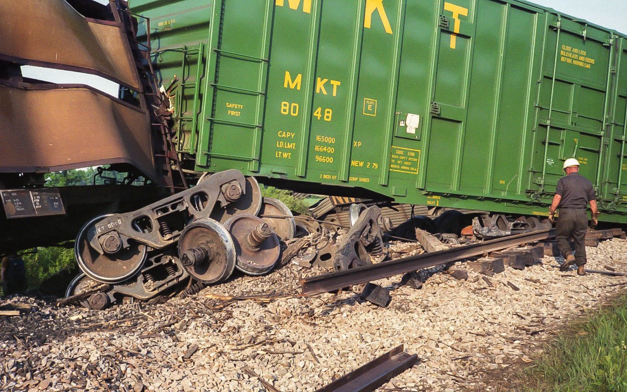 Norfolk & Western derailment near Moulton Station Ont. in June 1980.