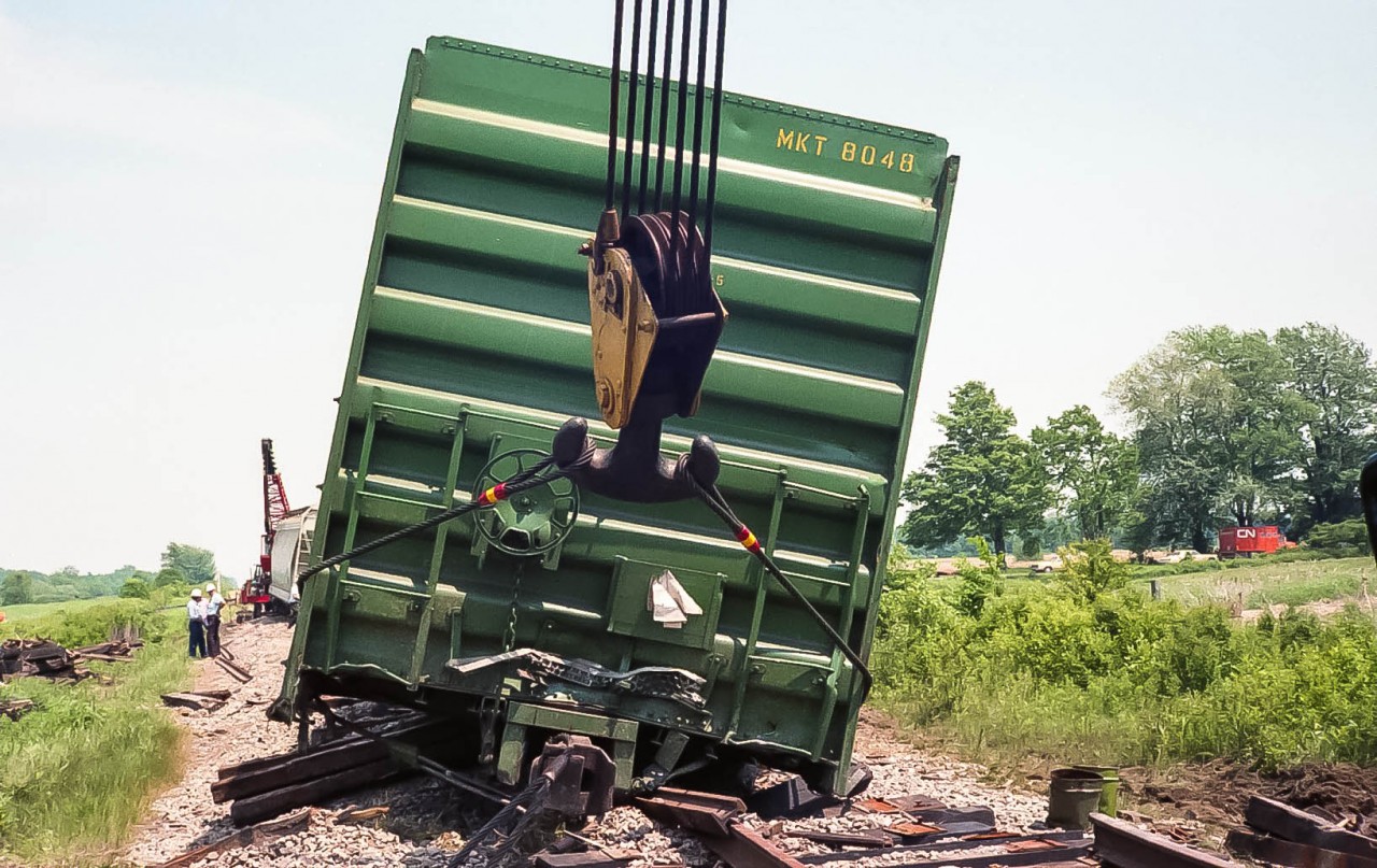 Norfolk & Western derailment near Moulton Station in June 1980.