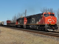 CN 2296 and CN 5367 (SD40-2 with North America map logo) at Trafalgar Road. 