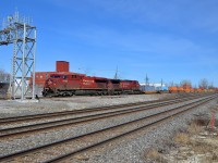 CP 8703 & CP 8524 are leaving Dorval with CP 143 now that the conductor is on board.