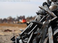 <b>All In The Details</b> <br><br>  On the second to last day of March, I swung by the yard in Brantford to take some rosters of GTW 4929 which was parked in the West end of the yard.  While walking back to my car, a pile of spikes caught my eye and this was the shot that I produced.  Sometimes a railroad photo doesn't have to feature a train as its main subject.