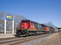 CN 422 was a little late today, with it closing in on 2:30pm. For power is a pair of junkers and something newer in third. Conductor gives a friendly wave as they roll on through. Not easily seen, two cars back a brake shoe is jammed and there's a decent amount of smoke coming from underneath the autorack. I called it in to CN, however, it doesn't seem they were too concerned. The detector at mile 18 reported no excess heat either. So either the shoe finally released or completely burned away. Either way, I hope that autorack got checked out eventually. Afternoon westbound freights have always been a treat for me, as both 331 and 422 are normally gone by lunch hour. Around 6-7 years ago, 331 was an afternoon regular. Scary to think it has been that long.
