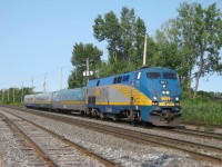 
The 22 on way to Québec city running track speed after his stop at St-Lambert station !