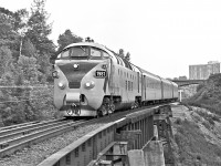 <br />
<br />
Here’s the recently arrived TEE train (Trans-Europe Express) in the Don Valley, circa 1977 / 1978.
<br />
<br />  
Arnold made the ultimate historical catch when he photographed it being delivered to Toronto’s Don Yard...
<br />
<br />  
<a href=http://www.railpictures.ca/?attachment_id=12462> http://www.railpictures.ca/?attachment_id=12462</a>