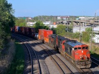 CN 121 is through Montreal West with a nice lashup composed of CN 2436, CN 5488 & CN 8962.