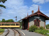 MTC 1959 passes Barrington station and the diamond as makes its usual loop around the museum grounds at Exporail.