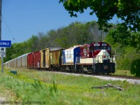The new kid on the block, OSR 1620, former CP 1620 is out for its second run after being repainted, leading the Salford to Woodstock turn.
