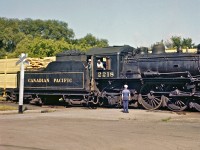 Pacific-type #2218 and her crew work the yard at Consolidated Paper Corporation.