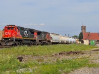 An early running 383 cruises through Brantford with CN 2011 and CN 2197 providing the power.  I finished work at 1700 and 383 was through at 1710, not bad timing.