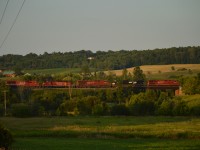 CP 8848 South is finally done their work at Spence, and is seen cruising through Tottenham overtop of the South Simcoe Railway moments before the sun bows below the treeline. Anybody know a good arborist?!