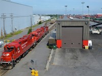 A trio of GP38-2's (CP 3053, CP 3048 & CP 3099) switches the Lachine IMS yard.