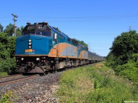 Transcontinental passenger VIA #2, also referred to as 'The Canadian', which crosses Canada from Vancouver to Toronto, is seen here heading southbound past the Old Cummer GO Station at mile 14 of CN's Bala Subdivision. 2 rebuilt F40PH-3's are handling the train with a special 'Glen Fraser' car about mid-train. In total, the train was exactly 100 axles long and arrived into Toronto just under 3 hours late, which is pretty impressive for this service.