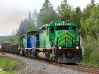 NBSR 6319(former HLCX) leads a New Brunswick Southern Railway westbound freight, shortly after departing Saint John, New Brunswick, heading to McAdam and points westward. 
