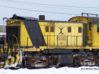 Xstrata 053 sits outside the Ontario Northland shops after just arriving in North Bay for service.