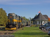 3612 waits to depart Uxbridge on a beautiful fall morning.