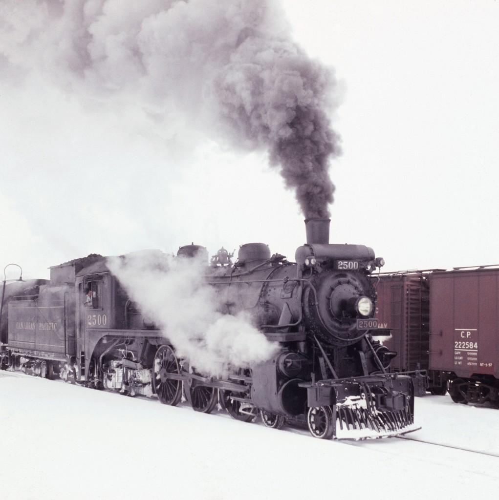 Circa 1958, Pacific-type #2500 prepares to depart Pembroke station.