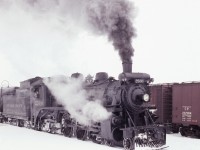Circa 1958, Pacific-type #2500 prepares to depart Pembroke station.