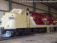 OSR 6508 sits in the shop at Salford awaiting some finishing touches to its new corporate image paint scheme.  Originally the final product of 6508 was intended to be kept a secret until reveal but yesterday a photo leaked onto Facebook and went viral.  This morning a photo of the unit was uploaded to the official OSR Facebook page so the cat is out of the bag which is why I have posted this shot.  Needless to say, the Ontario Southland has done an exceptional job making 6508 look great and I cannot wait to see it leading trains in the near future.