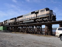 Two pushers heading South over Mud Bay returning from the Roberts Bank coal port