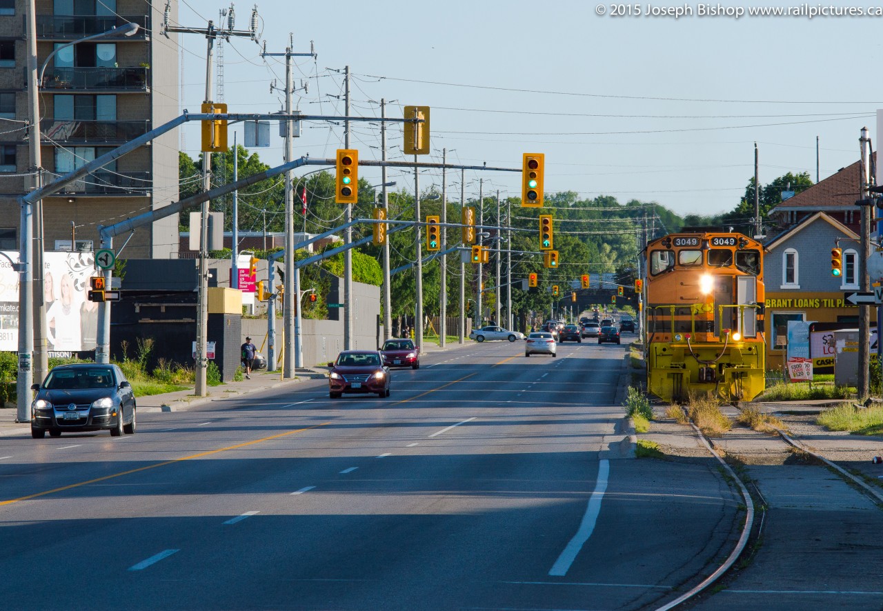 SOR 496 slowly makes its way down the Burford Spur with RLHH 3049 on the point.