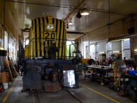 RS 20 is an MLW RS-2 and the first roadswitcher built in Canada. It is seen here in the Exporail's shop as they are planning to have it participate in the upcoming diesel weekend in mid-September.
