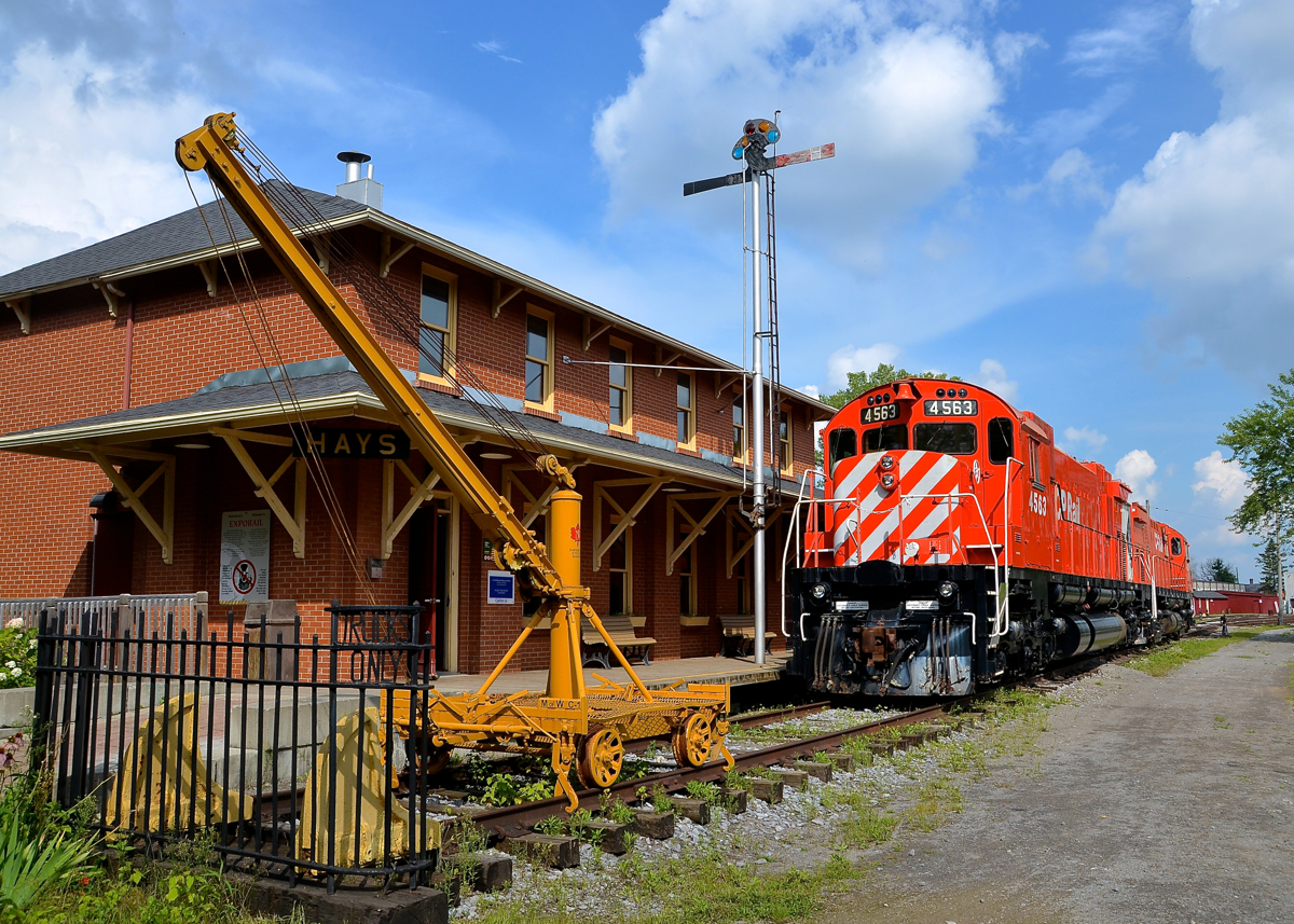 Railpictures.ca Michael Berry Photo In front of Hays Station. A