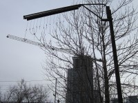 Forgotten but endangered. This Telltale served to warn riders on cars approaching the bridge over Bathurst Street.The spur it was on ran from the CPR Fez City yard towards the Canada Malting Elevator.