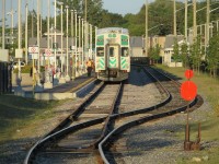 Pick a track. When the Allandale Waterfront station was built the Barrie-Collingwood line to Innisfil was moved closer to Gowan Ave. The chances of seeing a BCRY train adjacent a GO train would be pretty slim. 