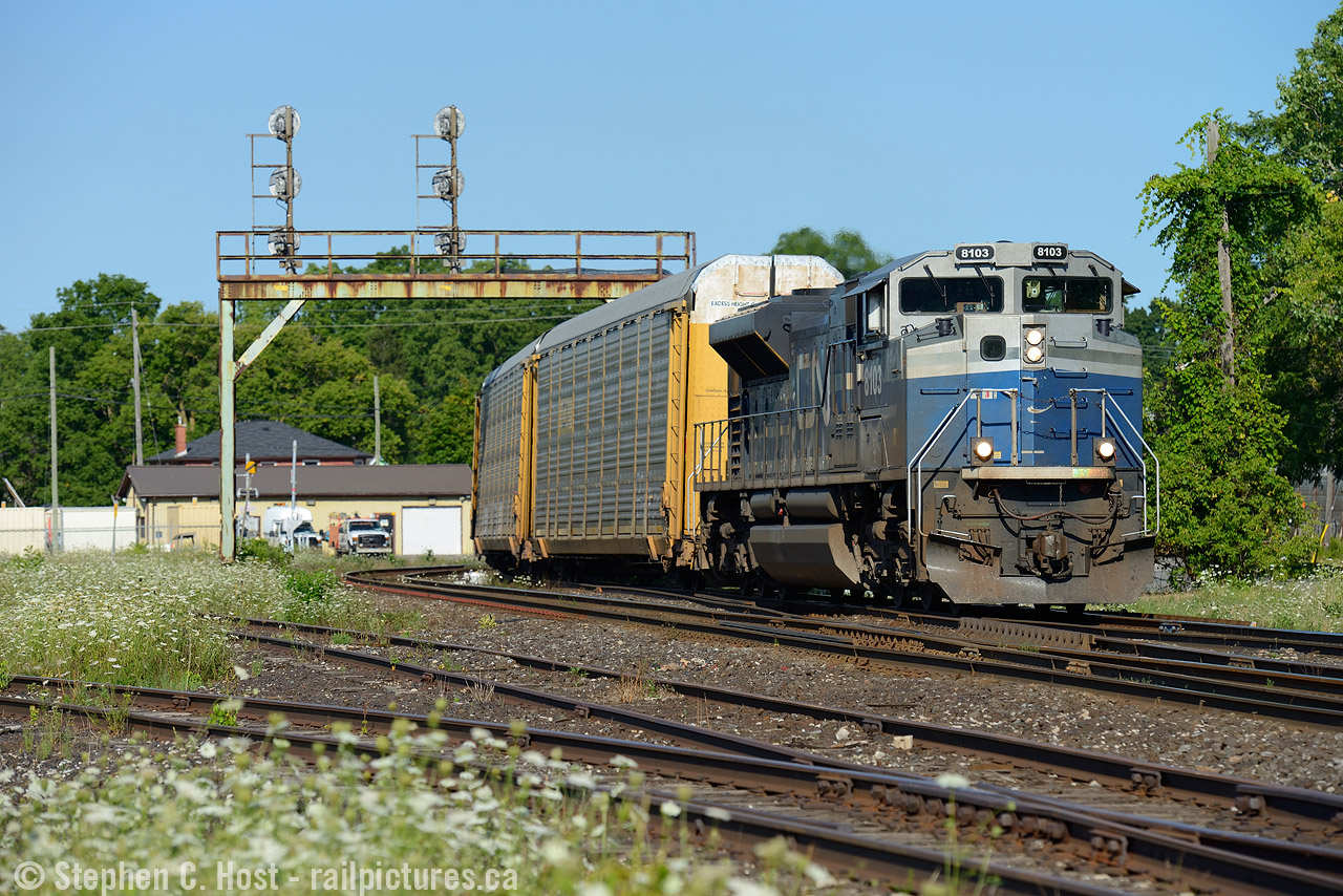 No more.  8103 having recently arrived at Centralia CN shops for repaint, the last of the four former EMD demonstrators will soon emerge in CN paint. It was  (8100)   (8101)   (8102)   (8103) it was good while it lasted eh boyos? Click the numbers to see all the RP.CA catches of these great units.

A great show by all of our contributors.
