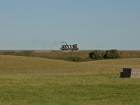 Saturday Locomotive Services T6 #46 runs light from Ogema to Willows Saskatchewan on the Red Coat Road and Rail