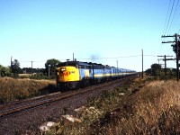 An FPA-4 and 2 GM B units roll 11 cars west. My Brother's photo turned out better than mine. I was shooting from the opposite side of the train. My shot had some brush in the way. 