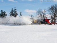 <b>It's Coming</b> <br> <br> And it is coming faster than some would like...looking through some photos from the past year I came across this one from February of one of the many OSR plow extra's that ran this past winter.  The power was OSRX 6508 and OSRX 1401 though only part of 1401 is visible in the photo.