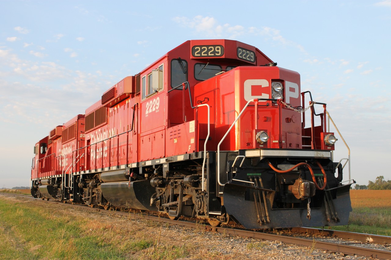 Canadian Pacific ECO's sit outside Altona waiting to enter Bunge.