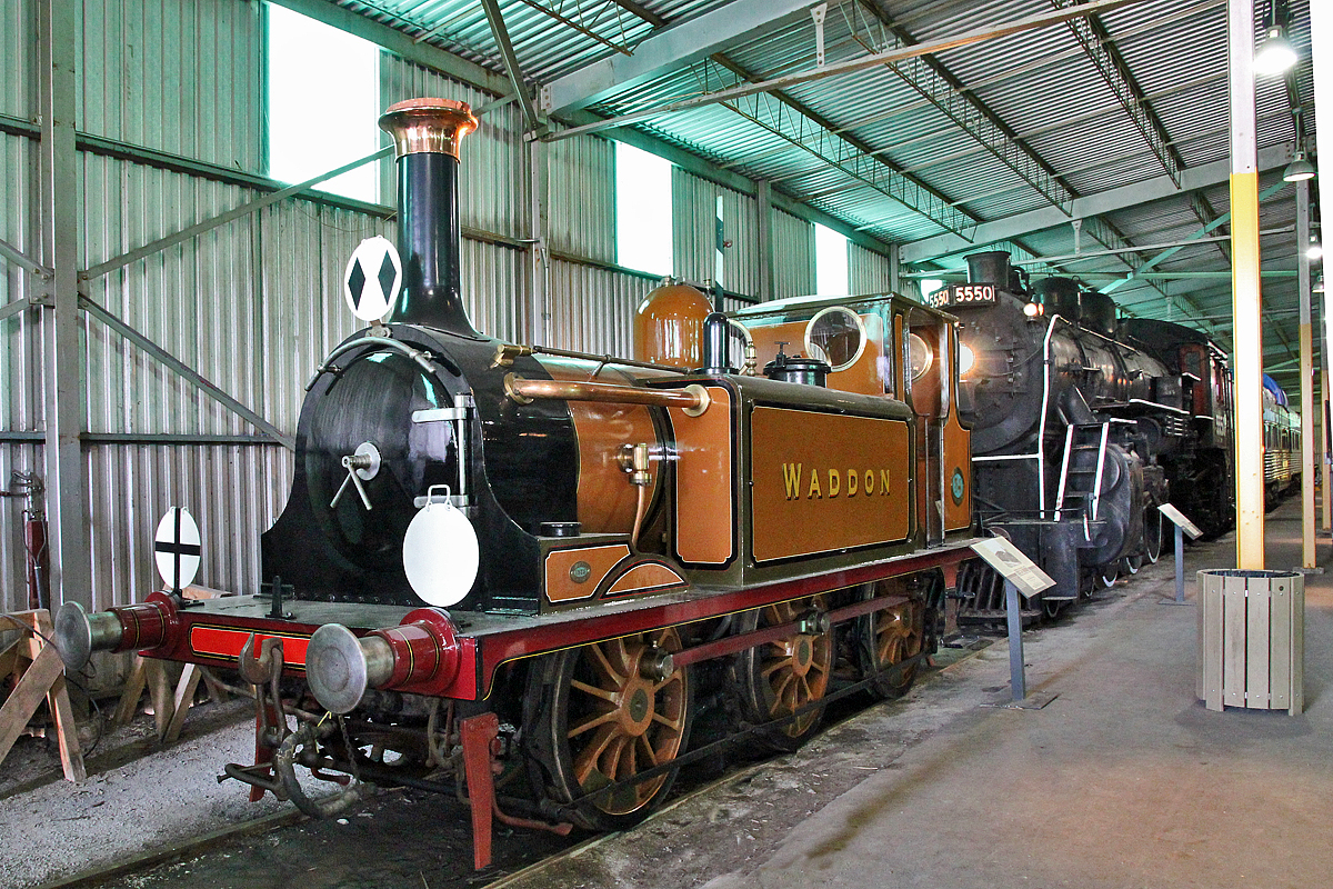 London Brighton & South Coast Railway 0-6-0T "Terrier" No. 54-Waddon at Exporail Museum, Montreal.  What a little gem to find at the museum and so dwarfed by its Canadian cousins.