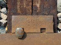 Amongst all the new signal lights, electrical work and tie replacements along the Guelph sub, this old CNR rail plate, with its shiny new spike, seems to have survived the retrofits to live a few more years.