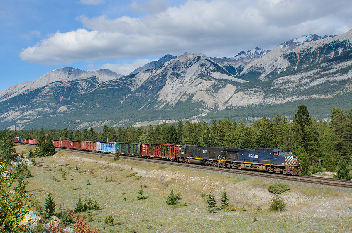 BCOL C44-9W 4651 and IC SD70 1005 speed into Jasper with a long but light M347.
