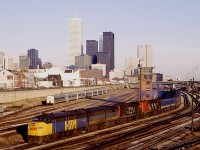 At 1405 hours, VIA ran a train west toward London. Taken from the Bathurst St bridge