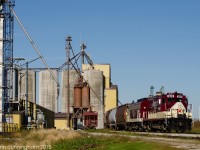 Ontario Southland  GP9 1620 and FP9u 6508 arrive in Putnam to switch Agrium and Sylvite along with the propane facility on a cool and sunny Fall day.