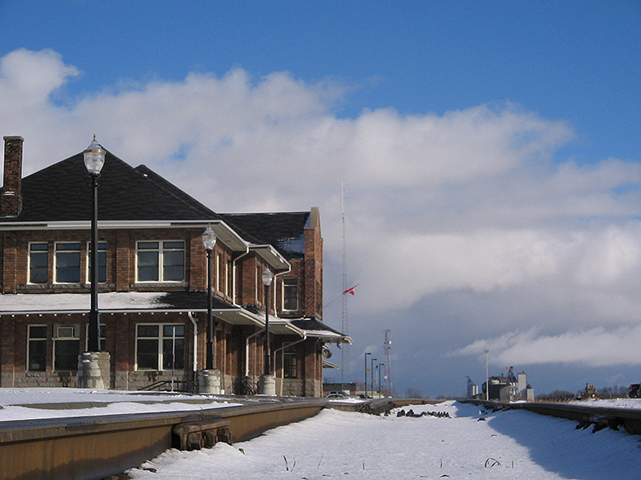 The once busy yards in Stratford are all but quiet during this peaceful break in the day. My trip up to the station was anything but peaceful. Many snow squalls, high winds, sleet and even rain was overcome to do some early Christmas shopping in Stratford. And this station always brings back many memories of when I lived in Stratford. Many trips to the station would see the old VIA dayliners unloading passengers, and picking up new ones to take to their destination of London and beyond.  I couldn't imagine what it would be like to ride the rails here, as evidenced in the photo it must be a fairly bumpy ride!