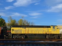 <b>M420W broadside.</b> Ex-CN M420W SLQ 3569 is seen at Exporail during some nice evening light.