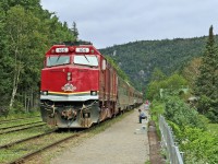 F40PHR CN 105 sits at the head of the Agawa Canyon Tour Train ready to make the return trip from the canyon to Sault Ste. Marie.