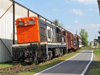 ex-Terra Transport G8 42" gauge, CN 805 looking precarious on some very rough track at Exporail.