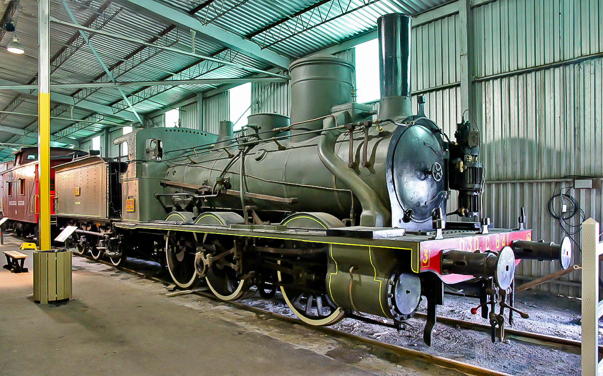 Built in 1883 (now displayed with a later model tender) 0-6-0 SNCF 841 was a freight loco that spent it's life in Britanny and Normandy.  Retired in 1964 now displayed at Exporail.