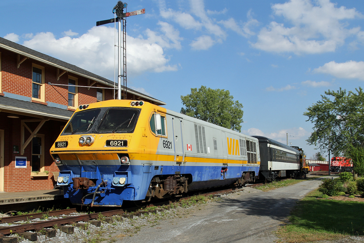 Ex VIA LRC-3 # 6921 on display at Exporail.