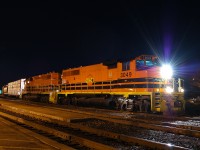 RLHH 3049 (built as CN 9554) - RLHH 3403 (built as CP 5516) work to build the nightly 597 at Brantford