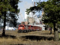 CP's northbound Windermere Subdivision wayfreight switches the Excellence Paper Co. pulp mill at Skookumchuck