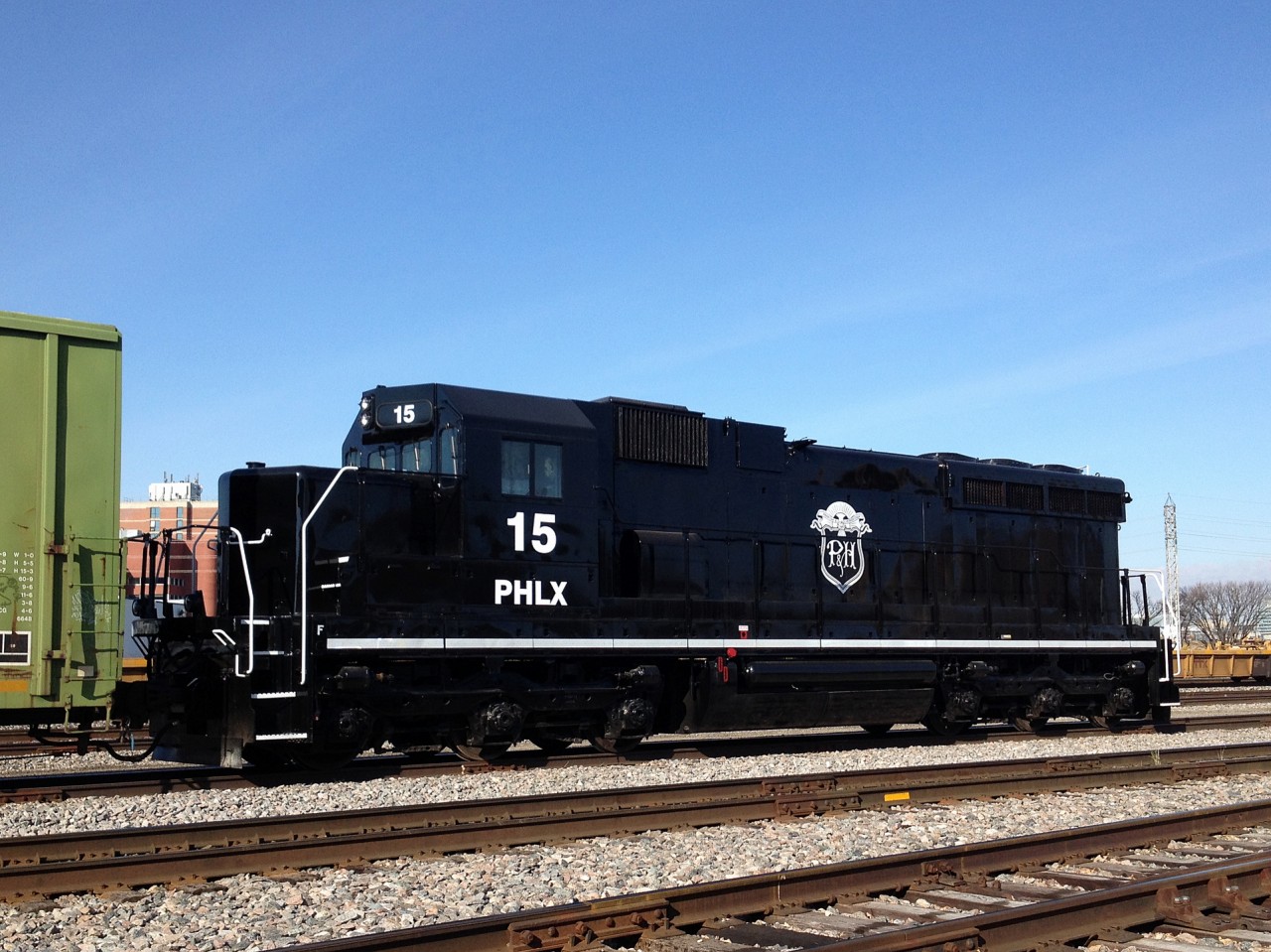 Parrish and Heimbecker SD20 #15 sits at CN's Fort Rouge Yard, waiting for BNSF to pick it up and bring it to CP up north.