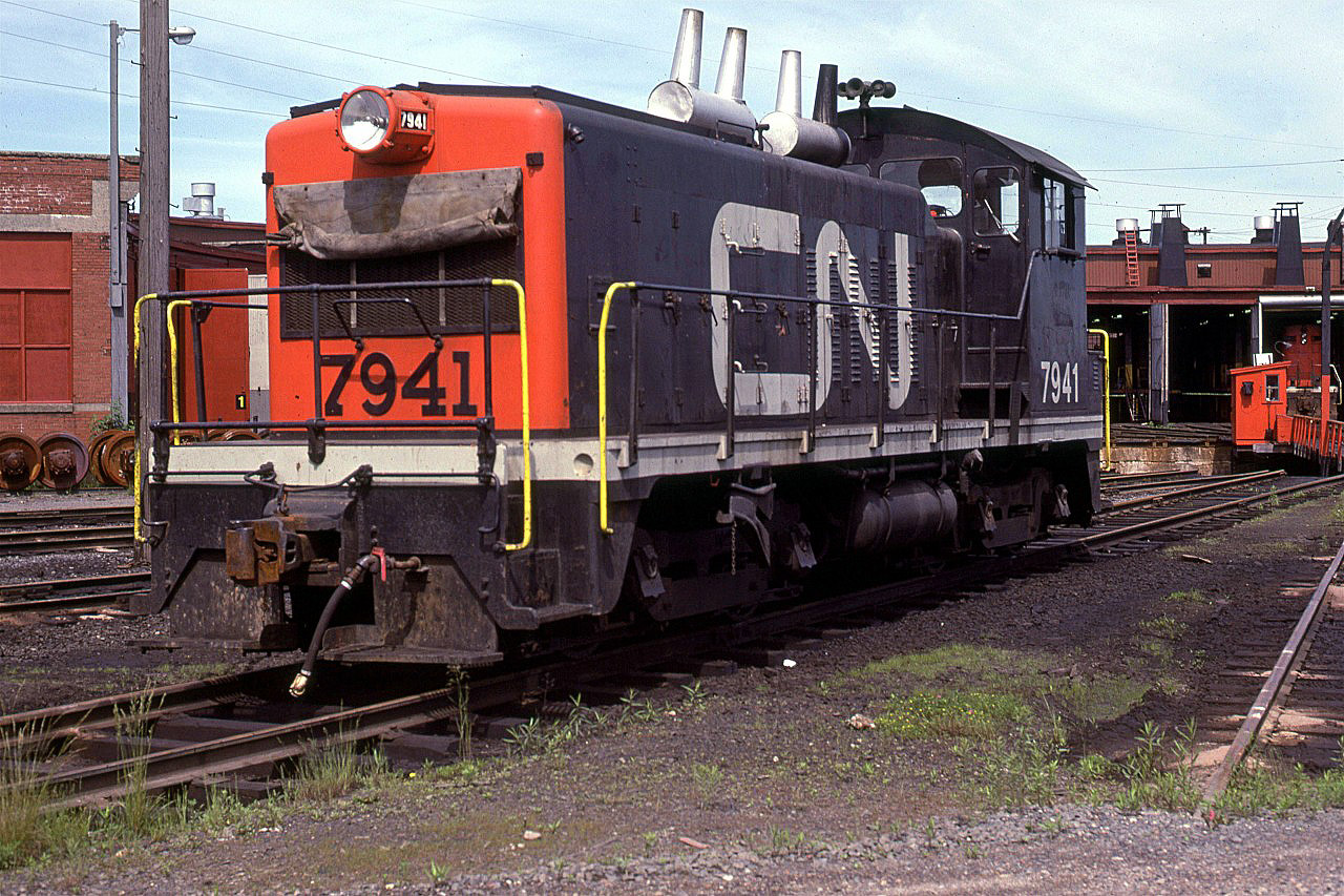 While photographing this engine, I met my first railfan that wasn't a previous friend or was related to me.  He told me that this engine was in Halifax for servicing, but it usually resided in Port aux Basque NL. I had since leaned that it was a NW-2.
